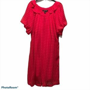 Alex + Alex Red and White Polka Dot Dress SZ 8